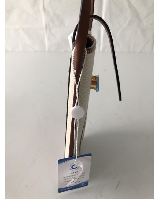 Burberry White Anne Logo Printed Phone Holder
