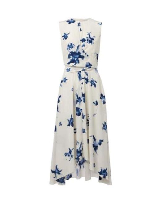 Altuzarra Blue Penny Floral Silk Wrap Dress