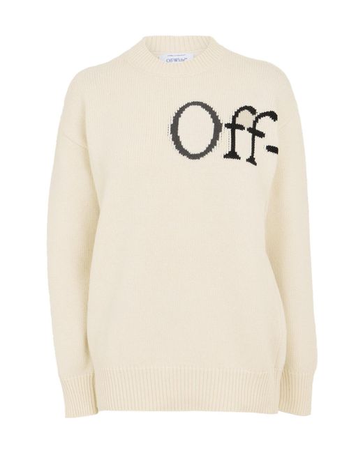 Off-White c/o Virgil Abloh White Logo Crew Neck Jumper