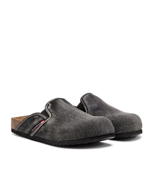 DIESEL Brown D-Woodstock Slippers for men