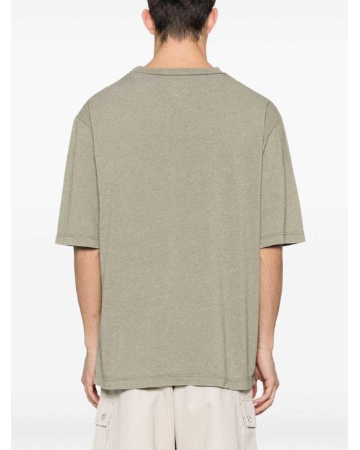 DSquared² Gray Logo Printed Crewneck T-Shirt for men