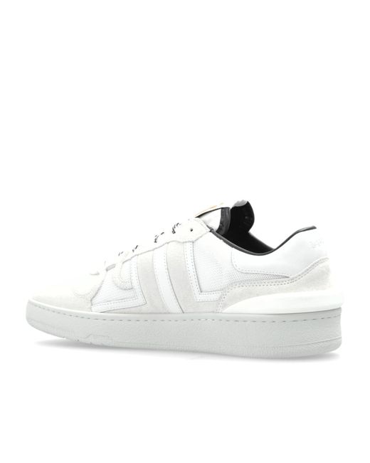 Lanvin White Clay Lace-Up Sneakers for men