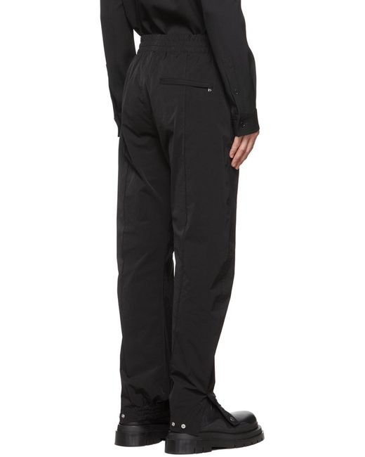 Bottega Veneta Black Straight Leg Track Pants for men