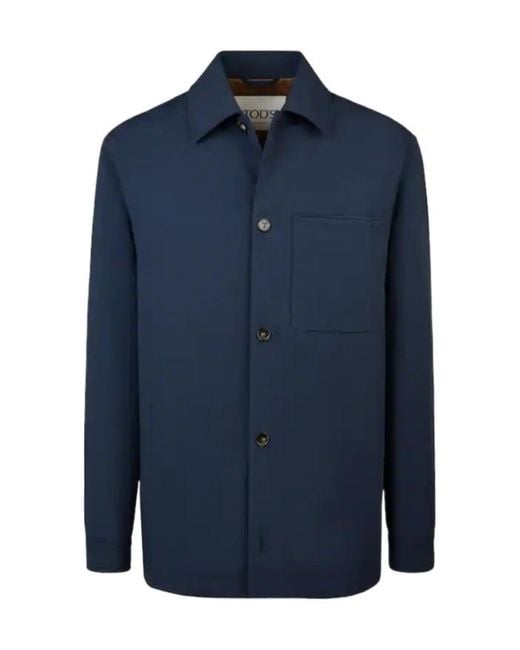 Tod's Blue Long-Sleeved Jacket for men