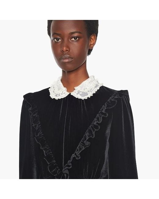 Miu Miu Velvet Minidress in Black | Lyst