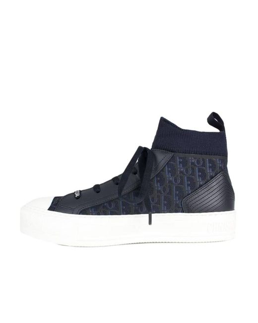 Dior Blue Lanyard High-Top Casual Shoes