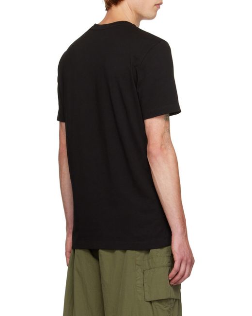 Moncler Black Flocked Logo T-Shirt for men