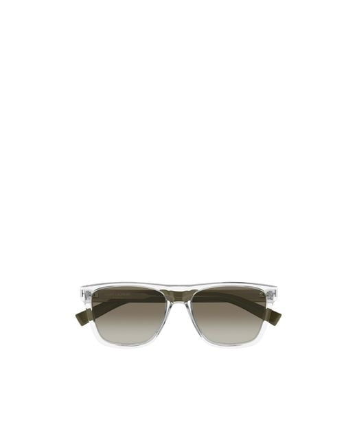 Saint Laurent Green Eyewear Square Frame Sunglasses for men