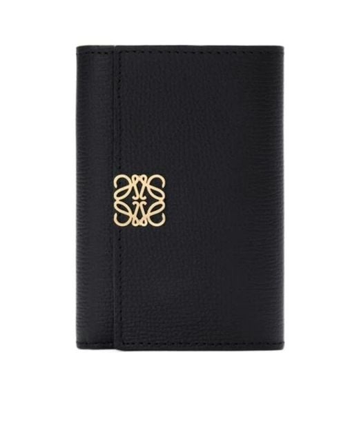 Loewe Black Anagram Small Vertical Wallet