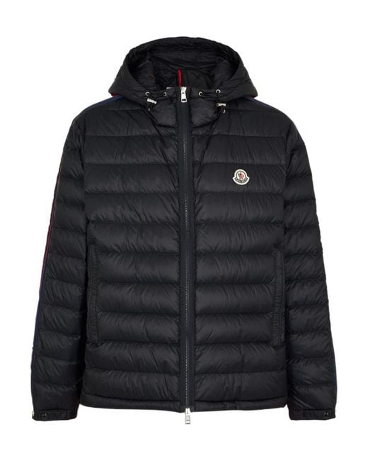 Moncler Black Agout Quilted Shell Jacket for men