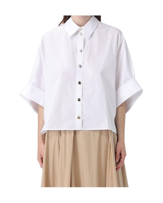 Liu Jo White Short Sleeve Buttoned Shirt