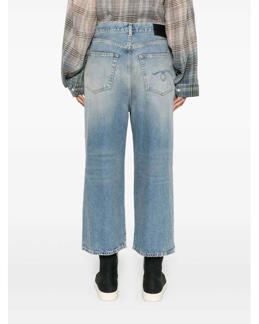 R13 Blue Belt Loop Denim Trousers