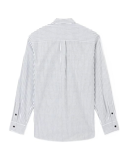 Emporio Armani White Striped Button Shirt for men