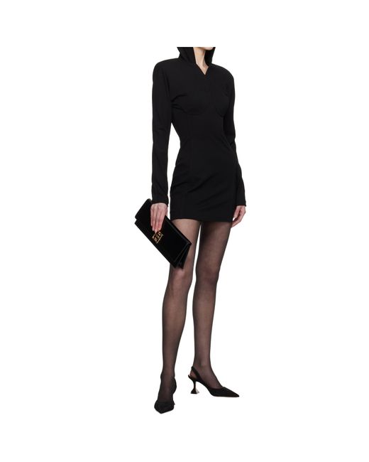 Jean Paul Gaultier Black Long Sleeve Dress