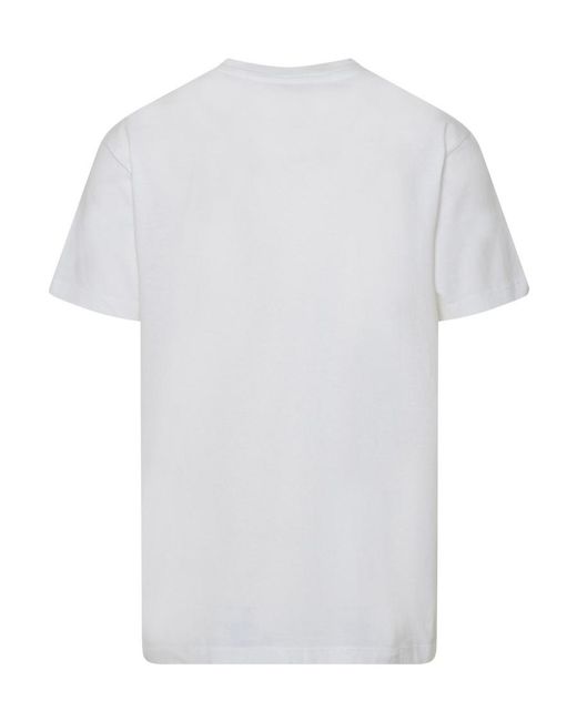 Off-White c/o Virgil Abloh White Logo Printed Crewneck T-Shirt for men