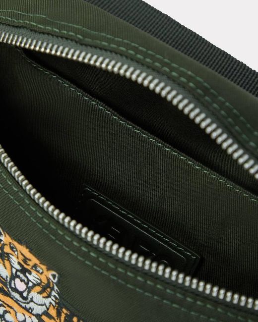 KENZO Black Happy Tiger Belt Bag for men