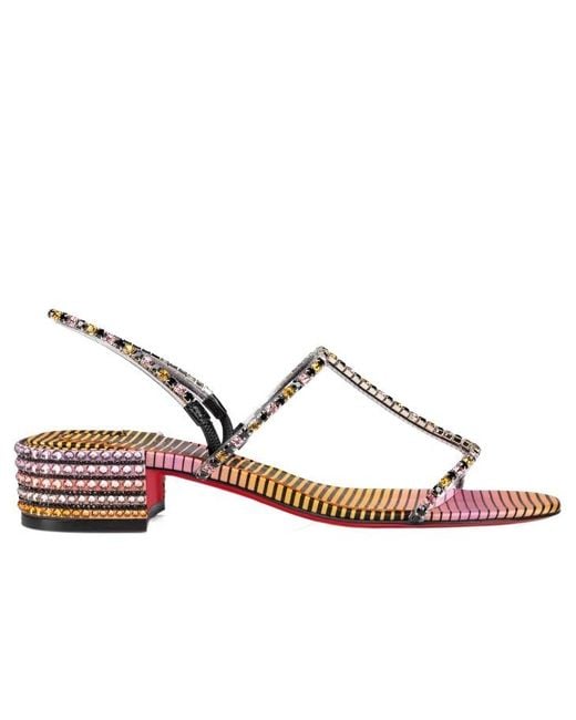 Christian Louboutin Pink Queenie Flat Sandals
