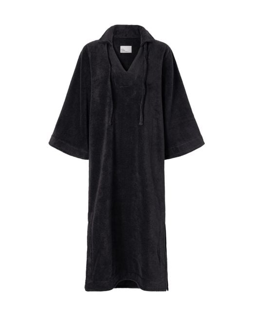 Lisa Marie Fernandez Black Cotton-Terry Kaftan