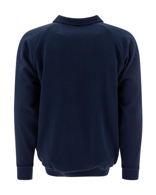 Valentino Blue Vlogo Signature Button-Up Bomber Jacket for men