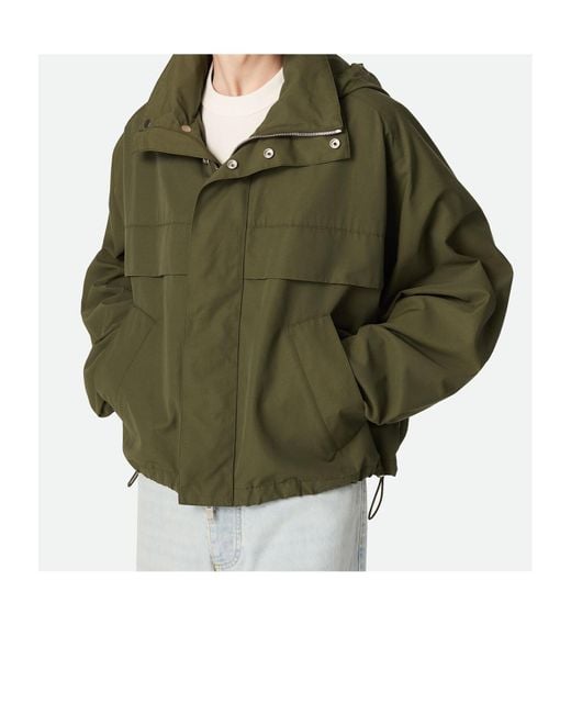 Bottega Veneta Hooded Jacket in Green for Men | Lyst