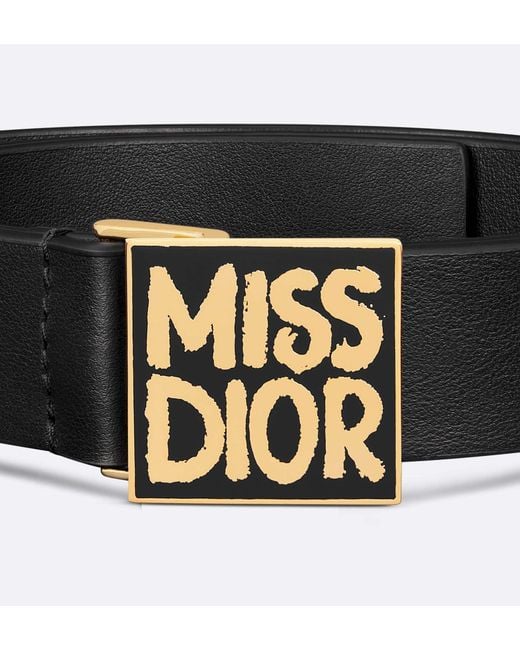 Dior White Miss Graffiti Belt