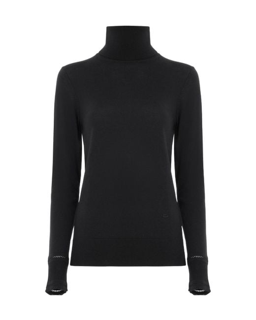 Chloé Black Fitted Turtleneck