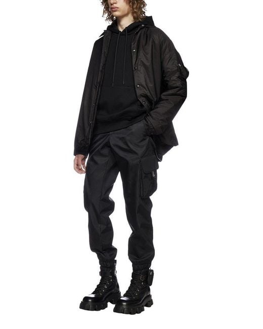 Prada Blue Re-Nylon Cargo Pants for men