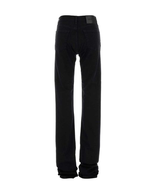 The Attico Black The Logo Patch Stretch Denim Jeans