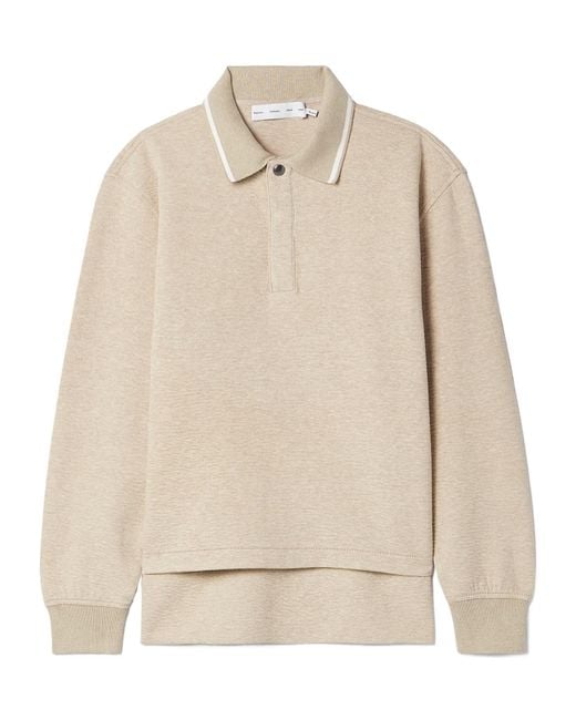 Proenza Schouler Natural Genevieve Long-Sleeved Polo Shirt