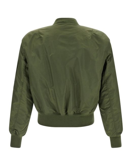 Entire studios Green Zip-Up Bomber Jacket for men