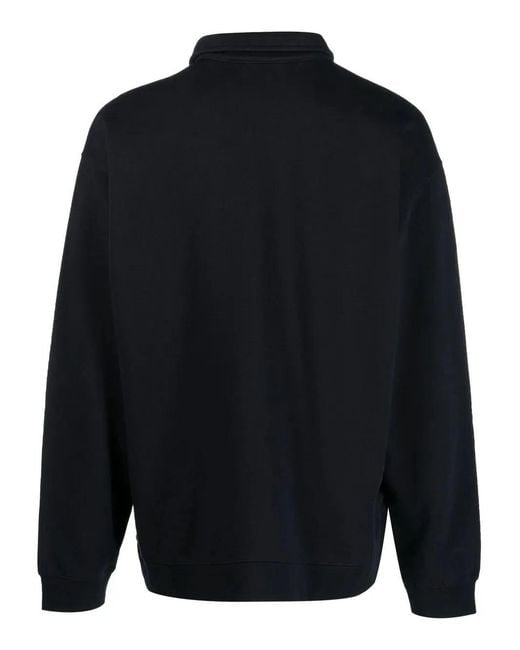 Vince Blue Terry Quarter-Zip Pullover for men