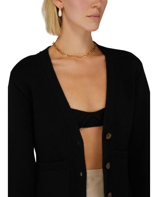 Khaite Black Scarlet Button Cardigan