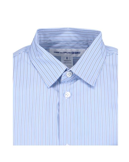Comme des Garçons Blue Comme Des Garçons Shirt Striped Long-Sleeved Shirt for men