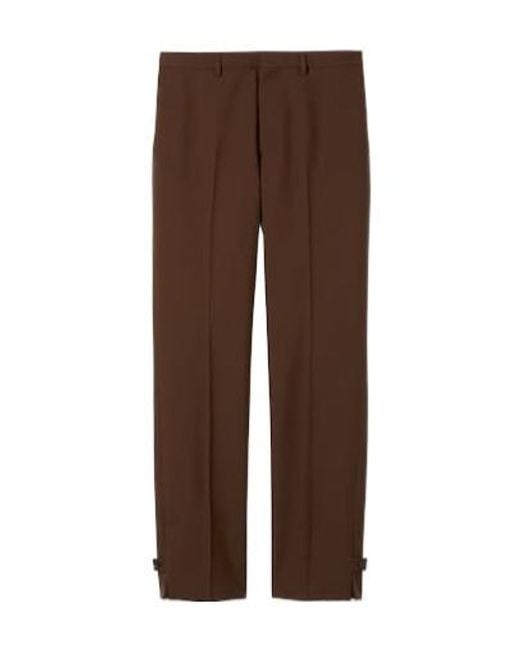Gucci Brown Embossed Wool Twill Pants for men