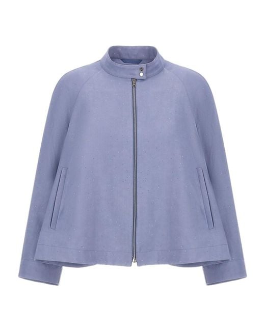 Herno Blue Long-Sleeved Casual Jacket
