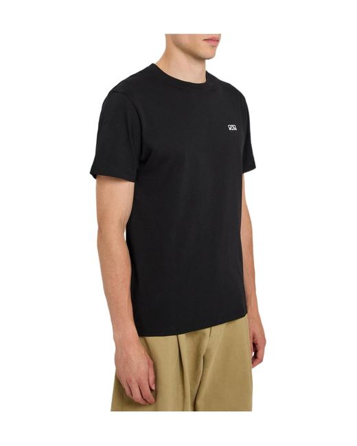 Loewe Black Logo-Embroidered Cotton T-Shirt for men