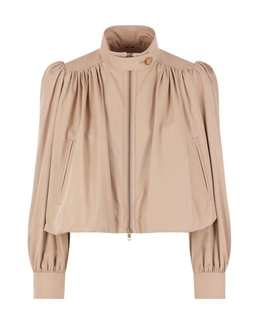 Chloé Natural Boule Gathered Jacket