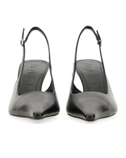 Aeyde Black Slingback Sandals Fernanda