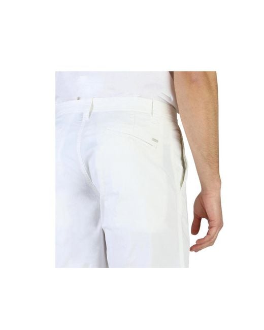 Armani Jeans White Logo Shorts for men