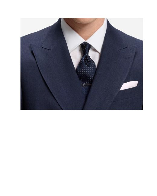 Boss Blue Boss Linen Blend Double-Breasted Suits for men