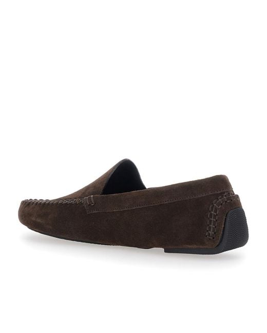 The Row Brown Lucca Moccasin Flat Shoes