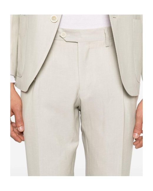 Lardini White Notched-Lapel Single-Breasted Suit