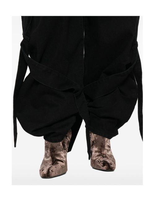 The Attico Black Jeans With Belt Loops
