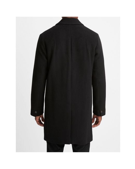 Vince Black Italian Wool Blend Coat for men