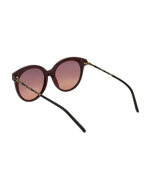 Gucci Pink Round Frame Sunglasses