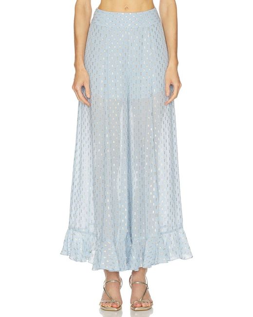 Zimmermann Blue Ruffled Trousers