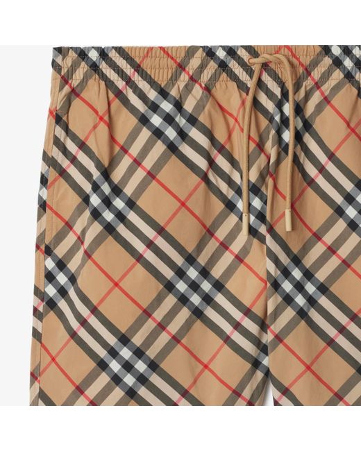 Burberry Multicolor Check Printed Drawstring Swim Shorts for men
