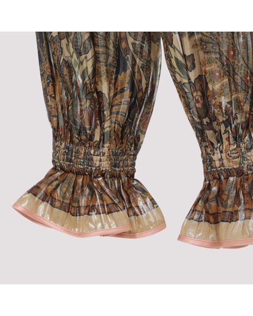 Valentino Multicolor All-Over Patterned Pleated Pants