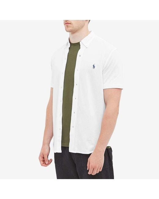 Polo Ralph Lauren White Classic Pique Shirt for men