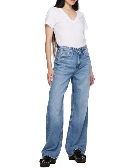 Rag & Bone Blue Straight-Leg Denim Trousers